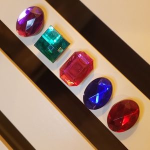 Vintage 80s Gem Button Covers
